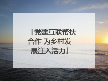 党建互联帮扶合作 为乡村发展注入活力