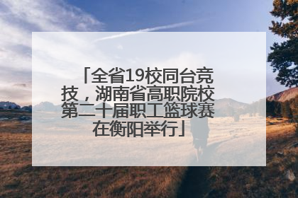 全省19校同台竞技，湖南省高职院校第二十届职工篮球赛在衡阳举行