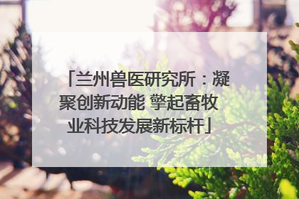 兰州兽医研究所：凝聚创新动能 擎起畜牧业科技发展新标杆