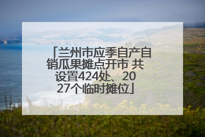 兰州市应季自产自销瓜果摊点开市 共设置424处、2027个临时摊位
