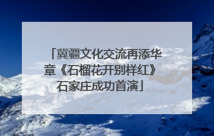 冀疆文化交流再添华章《石榴花开别样红》石家庄成功首演