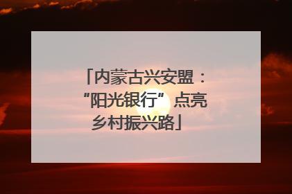 内蒙古兴安盟：“阳光银行”点亮乡村振兴路