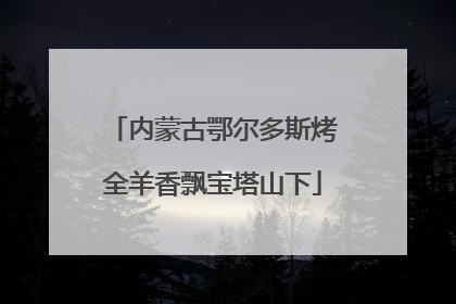 内蒙古鄂尔多斯烤全羊香飘宝塔山下