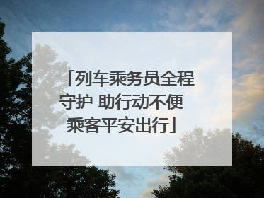 列车乘务员全程守护 助行动不便乘客平安出行