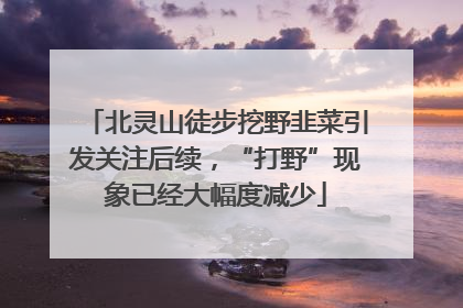 北灵山徒步挖野韭菜引发关注后续，“打野”现象已经大幅度减少