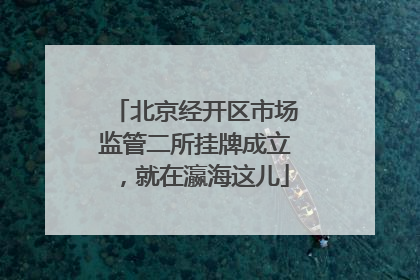 北京经开区市场监管二所挂牌成立，就在瀛海这儿