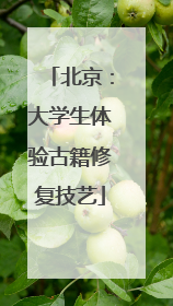 北京：大学生体验古籍修复技艺