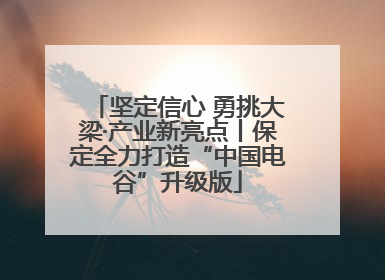 坚定信心 勇挑大梁·产业新亮点丨保定全力打造“中国电谷”升级版