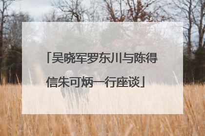 吴晓军罗东川与陈得信朱可炳一行座谈