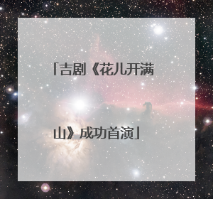 吉剧《花儿开满山》成功首演