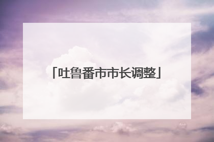吐鲁番市市长调整