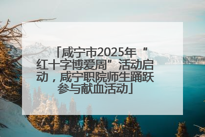 咸宁市2025年“红十字博爱周”活动启动，咸宁职院师生踊跃参与献血活动