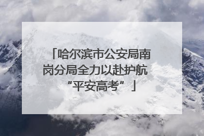 哈尔滨市公安局南岗分局全力以赴护航“平安高考”