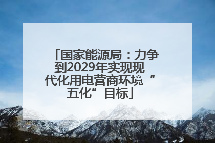 国家能源局：力争到2029年实现现代化用电营商环境“五化”目标
