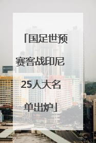 国足世预赛客战印尼25人大名单出炉