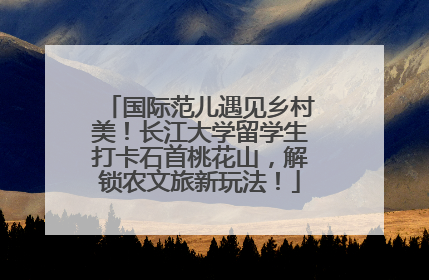 国际范儿遇见乡村美！长江大学留学生打卡石首桃花山，解锁农文旅新玩法！