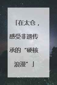 在太仓，感受非遗传承的“硬核浪漫”