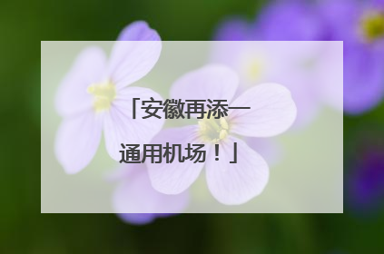 安徽再添一通用机场！