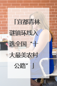 宜都青林谜镇环线入选全国“十大最美农村公路”