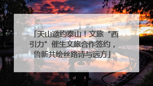 天山邀约泰山！文旅“西引力”催生文旅合作签约，鲁新共绘丝路诗与远方