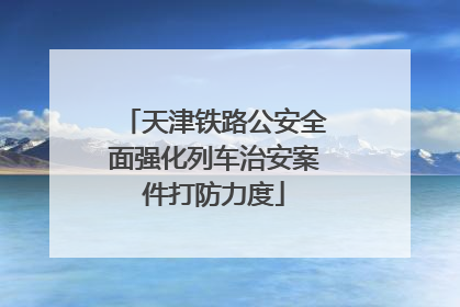 天津铁路公安全面强化列车治安案件打防力度