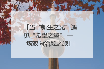 当“新生之光”遇见“希望之翼” 一场双向治愈之旅