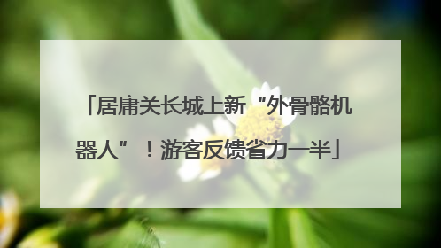 居庸关长城上新“外骨骼机器人”！游客反馈省力一半