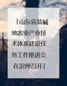 山东省盐碱地农业产业技术体系建设任务工作推进会在滨州召开
