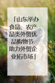 山东举办食品、农产品类外贸优品购物节 助力外贸企业拓市场