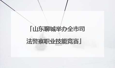山东聊城举办全市司法警察职业技能竞赛