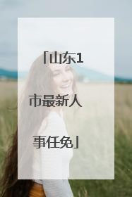 山东1市最新人事任免