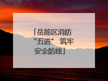 岳麓区消防 “五进” 筑牢安全防线