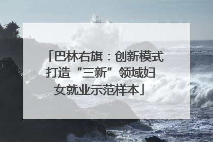 巴林右旗：创新模式 打造“三新”领域妇女就业示范样本