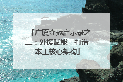 广厦夺冠启示录之二：外援赋能，打造本土核心架构