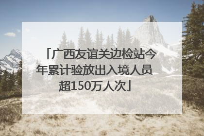 广西友谊关边检站今年累计验放出入境人员超150万人次