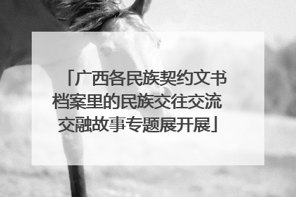 广西各民族契约文书档案里的民族交往交流交融故事专题展开展