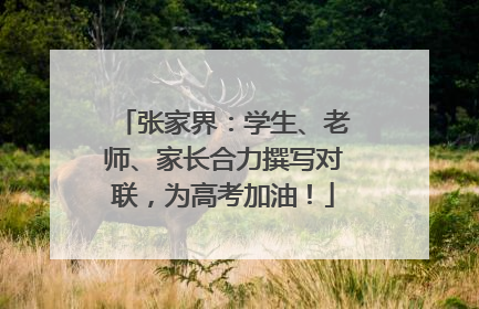 张家界：学生、老师、家长合力撰写对联，为高考加油！