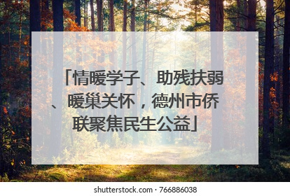 情暖学子、助残扶弱、暖巢关怀，德州市侨联聚焦民生公益
