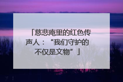 慈悲庵里的红色传声人：“我们守护的不仅是文物”