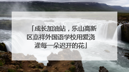 成长加油站，乐山高新区嘉祥外国语学校用爱浇灌每一朵迟开的花
