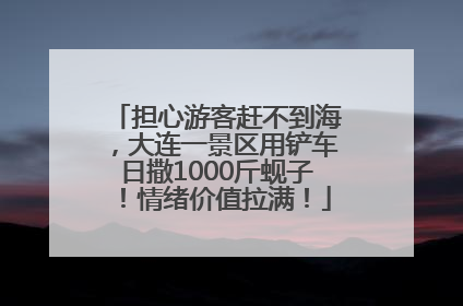 担心游客赶不到海，大连一景区用铲车日撒1000斤蚬子！情绪价值拉满！