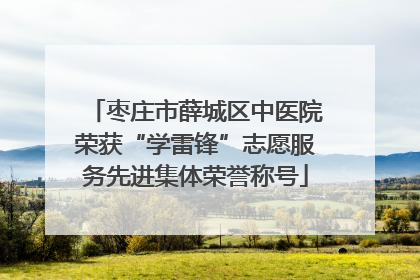 枣庄市薛城区中医院荣获“学雷锋”志愿服务先进集体荣誉称号