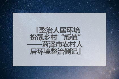 整治人居环境 扮靓乡村“颜值”——菏泽市农村人居环境整治侧记