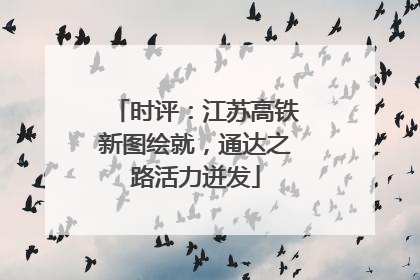 时评：江苏高铁新图绘就，通达之路活力迸发