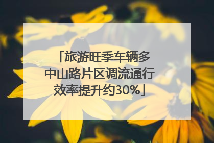 旅游旺季车辆多 中山路片区调流通行效率提升约30%
