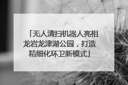 无人清扫机器人亮相龙岩龙津湖公园，打造精细化环卫新模式