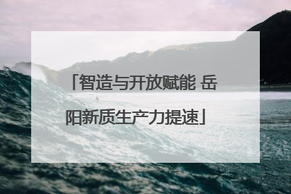 智造与开放赋能 岳阳新质生产力提速