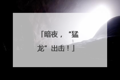 暗夜，“猛龙”出击！