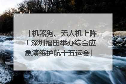 机器狗、无人机上阵！深圳福田举办综合应急演练护航十五运会