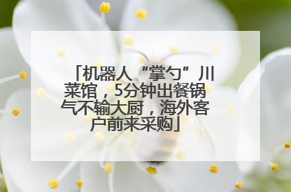 机器人“掌勺”川菜馆，5分钟出餐锅气不输大厨，海外客户前来采购